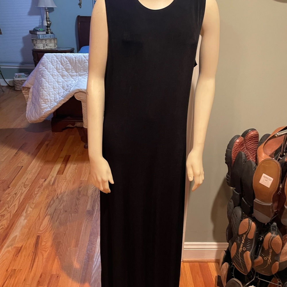 Coldwater Creek Black Sleeveless Maxi Dress